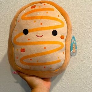 Squishmallows Tadd frosted pumpkin donut RARE SILVER TAG 11 inches NWT